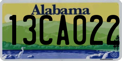AL license plate 13CA022