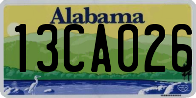 AL license plate 13CA026