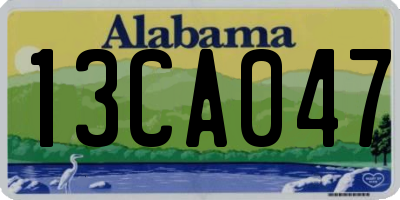 AL license plate 13CA047