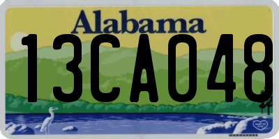 AL license plate 13CA048