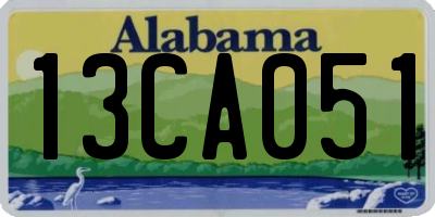 AL license plate 13CA051