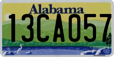 AL license plate 13CA057