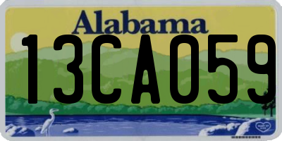 AL license plate 13CA059
