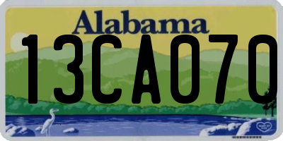 AL license plate 13CA070