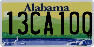 AL license plate 13CA100