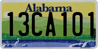 AL license plate 13CA101