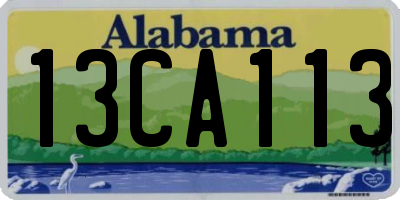 AL license plate 13CA113