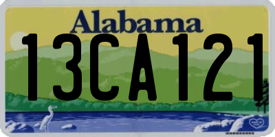 AL license plate 13CA121
