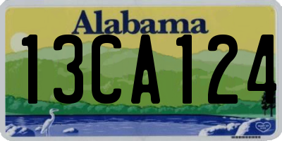 AL license plate 13CA124