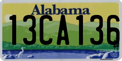 AL license plate 13CA136
