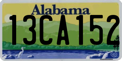 AL license plate 13CA152