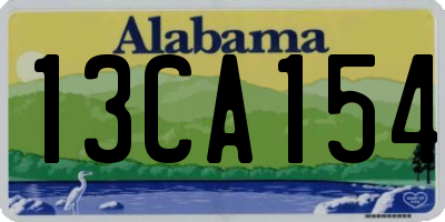 AL license plate 13CA154
