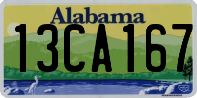 AL license plate 13CA167