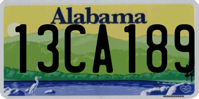 AL license plate 13CA189