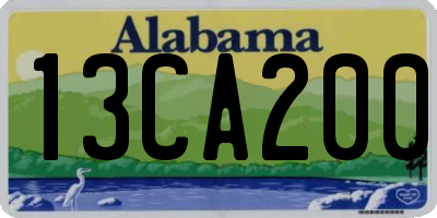 AL license plate 13CA200