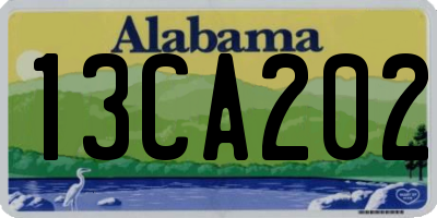 AL license plate 13CA202