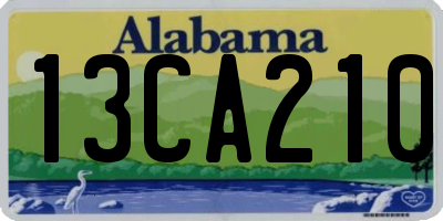 AL license plate 13CA210