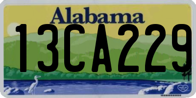 AL license plate 13CA229