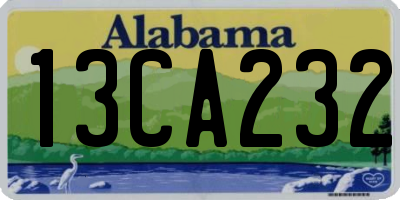 AL license plate 13CA232