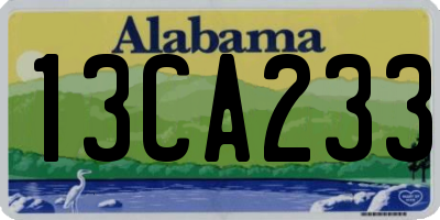 AL license plate 13CA233