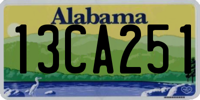 AL license plate 13CA251