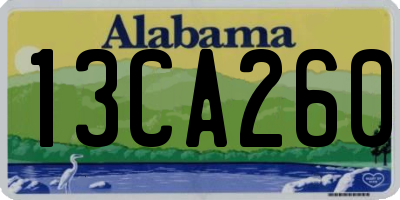 AL license plate 13CA260