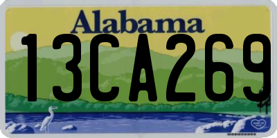 AL license plate 13CA269