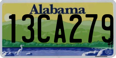 AL license plate 13CA279