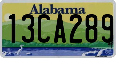 AL license plate 13CA289