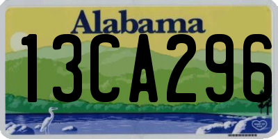 AL license plate 13CA296