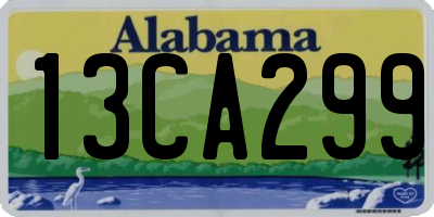 AL license plate 13CA299
