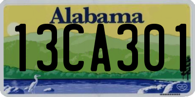 AL license plate 13CA301