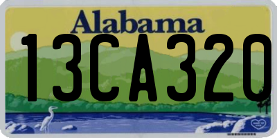 AL license plate 13CA320