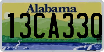 AL license plate 13CA330