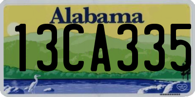 AL license plate 13CA335