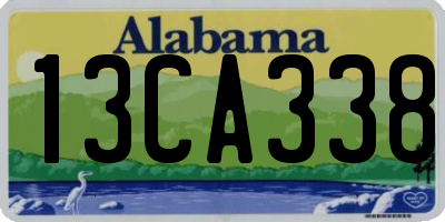 AL license plate 13CA338