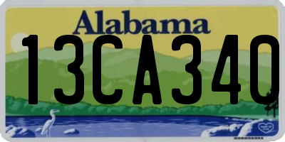 AL license plate 13CA340