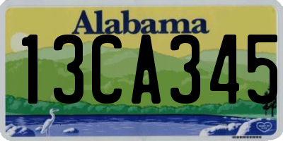 AL license plate 13CA345