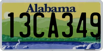 AL license plate 13CA349