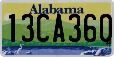 AL license plate 13CA360