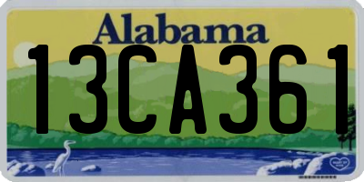 AL license plate 13CA361