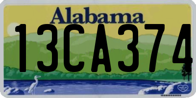 AL license plate 13CA374