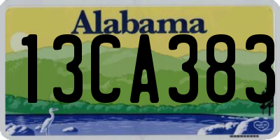 AL license plate 13CA383