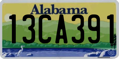 AL license plate 13CA391