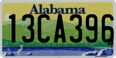 AL license plate 13CA396