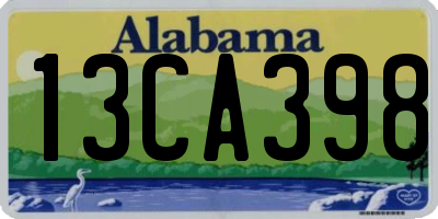 AL license plate 13CA398