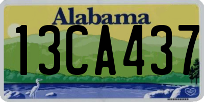 AL license plate 13CA437