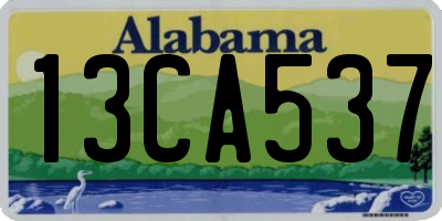 AL license plate 13CA537