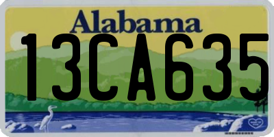 AL license plate 13CA635