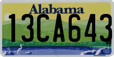 AL license plate 13CA643
